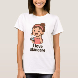 Niedliche Girl-Aufkleber für Skincare - Selbstvers T-Shirt