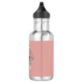 Niedliche Girl Blush Pink Teddy Bär Blumenkids Edelstahlflasche (Rechts)
