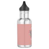 Niedliche Girl Blush Pink Teddy Bär Blumenkids Edelstahlflasche (Links)