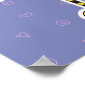 Niedliche Girl Bumble Bee Poster (Ecke)