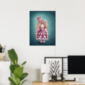 Niedliche Girl Doll Illustration Poster (Heimbüro)