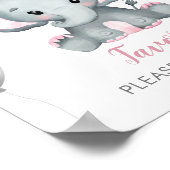 Niedliche Girl Elephant Balloons Kinderdusche Favo Poster (Ecke)