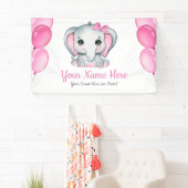 Niedliche Girl Elephant Banner Signaltondekor (Insitu)
