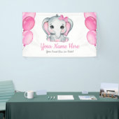 Niedliche Girl Elephant Banner Signaltondekor (Messeveranstaltung)
