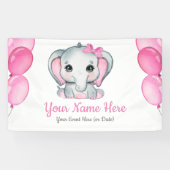 Niedliche Girl Elephant Banner Signaltondekor (Horizontal)