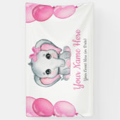 Niedliche Girl Elephant Banner Signaltondekor (Vertikal)