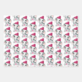 Niedliche Girl Elephant Foto Name Weihnachten Rosa Geschenkpapier Set (Vorderseite)
