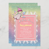 Niedliche Girl Fairy Baby Dusche einladen Einladung (Vorne/Hinten)