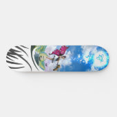 Niedliche Girl Fairy Casting Magic Zauber auf Humm Skateboard (Horizontal)