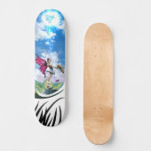 Niedliche Girl Fairy Casting Magic Zauber auf Humm Skateboard (Vorderseite)
