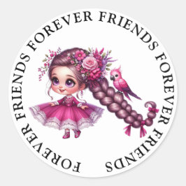 Niedliche Girl Friendship Stickers