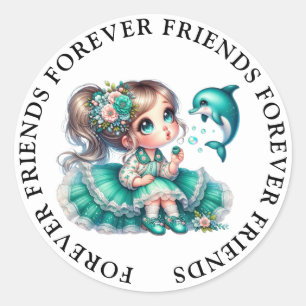 Niedliche Girl Friendship Stickers
