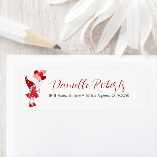 Niedliche Girl-Gnome mit Herzballons (Insitu)