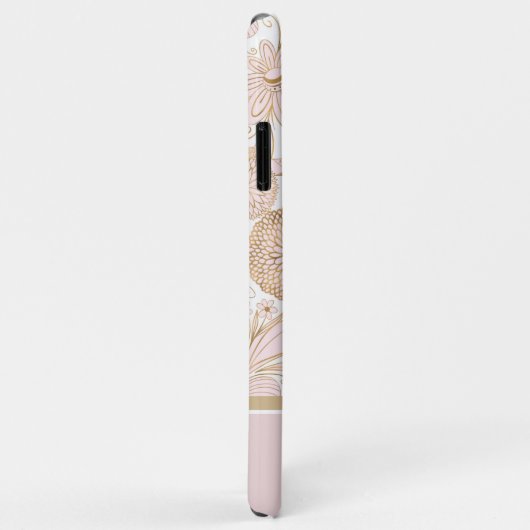 Niedliche Girl-Gold-Blumendoodles Blush Pink-Desig Case-Mate iPhone Hülle (Hinten/Rechts)