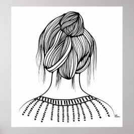 Niedliche Girl Hairstyle Poster