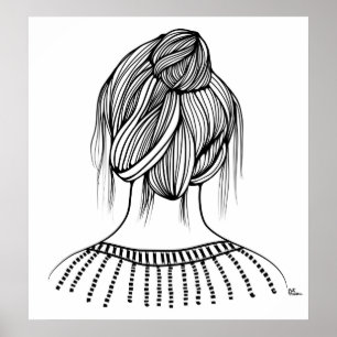 Niedliche Girl Hairstyle Poster