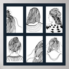 Niedliche Girl Hairstyle Poster