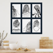 Niedliche Girl Hairstyle Poster (Küche)