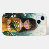 Niedliche Girl Holding Lily of the Valley Birth Bl Case-Mate iPhone Hülle (Rückseite (Horizontal))