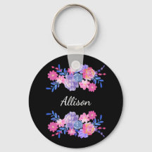 Niedliche Girl Hübsch Floral Custom Monogram Key K