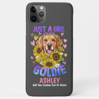 Niedliche Girl Lieben Golden Retriever Sonnenblume Case-Mate iPhone Hülle