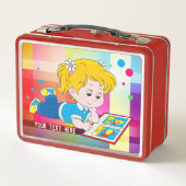 Niedliche Girl Metal Lunch Box (Rückseite)