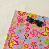 Niedliche Girl-Monogramm-Vorname Kinder Strandtuch (Beispiel)