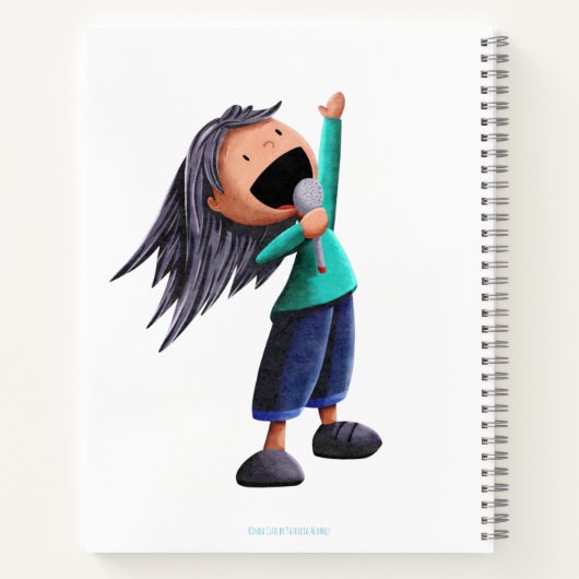 Niedliche Girl Music Notizblock (Rückseite)