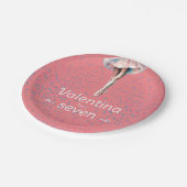 Niedliche Girl Pastel Pink Ballerina Tutu Tanz Par Pappteller (Schrägansicht)