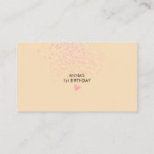 Niedliche Girl Pastel Pink Buchanfrage Kindermädch Begleitkarte (Rückseite)