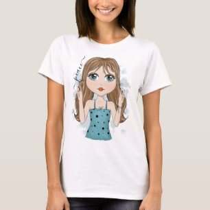 Niedliche Girl Peace Grafik Illustration Peace T-Shirt