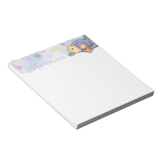 Niedliche Girl Personalisiert Niedlich Unicorn Trü Notizblock (angewinkelt)