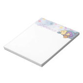 Niedliche Girl Personalisiert Niedlich Unicorn Trü Notizblock (Rotiert)