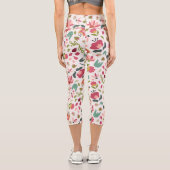 Niedliche Girl-Pink-Blume Capri Leggings (Rückseite)