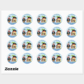 Niedliche Girl Pirate Party Stickers (Blatt)