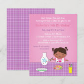 Niedliche Girl-Potterie-Malerei Geburtstagsparty Einladung (Vorne/Hinten)