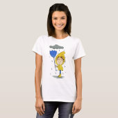 Niedliche Girl Rainy Windy Day Grafik T-Shirt (Vorne ganz)