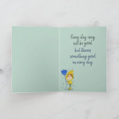 Niedliche Girl Rainy Windy Day Grafische Ermutigun (Innenseite)