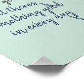 Niedliche Girl Rainy Windy Day Grafische Ermutigun Poster (Ecke)