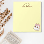 Niedliche Girl Retro-Lehrerin zurück zur Schule ge Notizblock