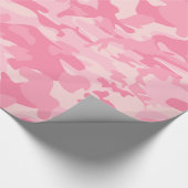 Niedliche Girl-Rosa-Camouflage Geschenkpapier (Ecke)