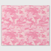Niedliche Girl-Rosa-Camouflage Geschenkpapier (Flach)