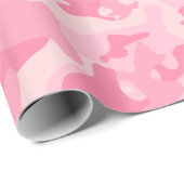 Niedliche Girl-Rosa-Camouflage Geschenkpapier (Rolleneckpunkt)