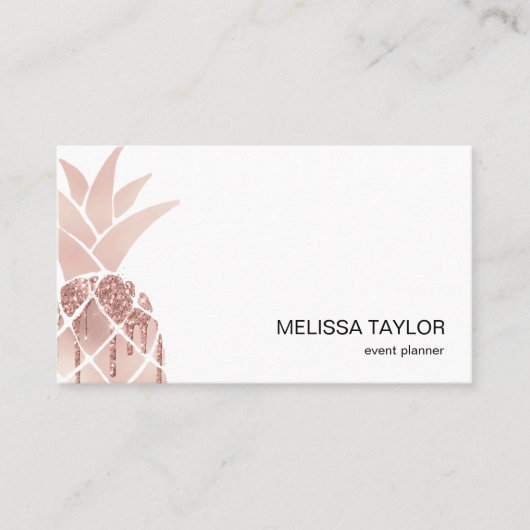 niedliche Girl-Rose-Ananas-Kunstfrucht tropisch Visitenkarte (Vorderseite)