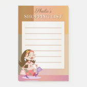 Niedliche Girl Shopping Girl Post-it Klebezettel (Vorderseite)