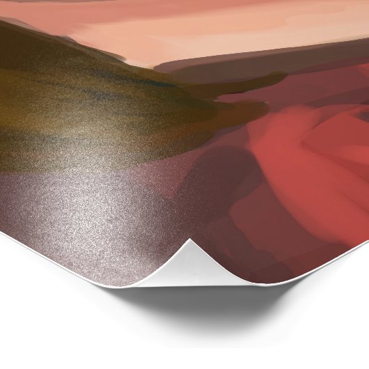 Niedliche Girl Simple Background Handgezeichnete D Fotodruck (Ecke)