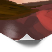 Niedliche Girl Simple Background Handgezeichnete D Poster (Ecke)