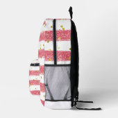 Niedliche Girl-Streifen und Punkte mit Namen Bedruckter Rucksack (Rechts)