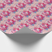 Niedliche Girls Babyduschkuchen Party Geschenkpapier (Ecke)