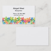 Niedliche Girls Babysitter Visitenkarten Visitenkarte (Vorne/Hinten)